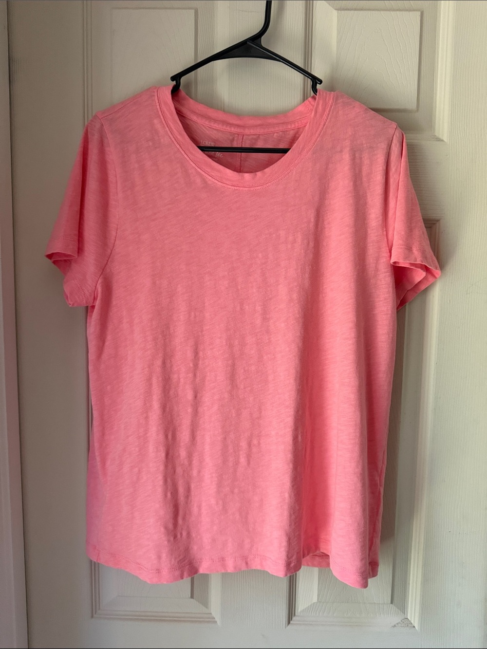 J. Crew Heathered Bubblegum Pink Crew Neck Short Sleeve Tee